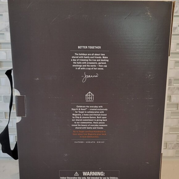 HEARTH & HAND WITH MAGNOLIA Silver & Gold Christmas Star Metal Tree Topper - Picture 3 of 4